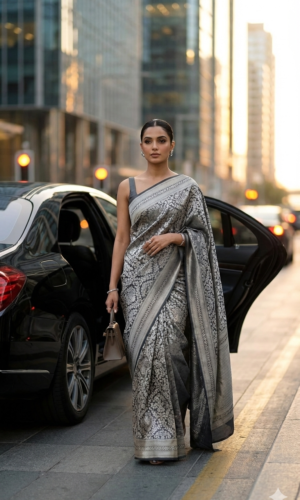 Banarasi Silk black Saree