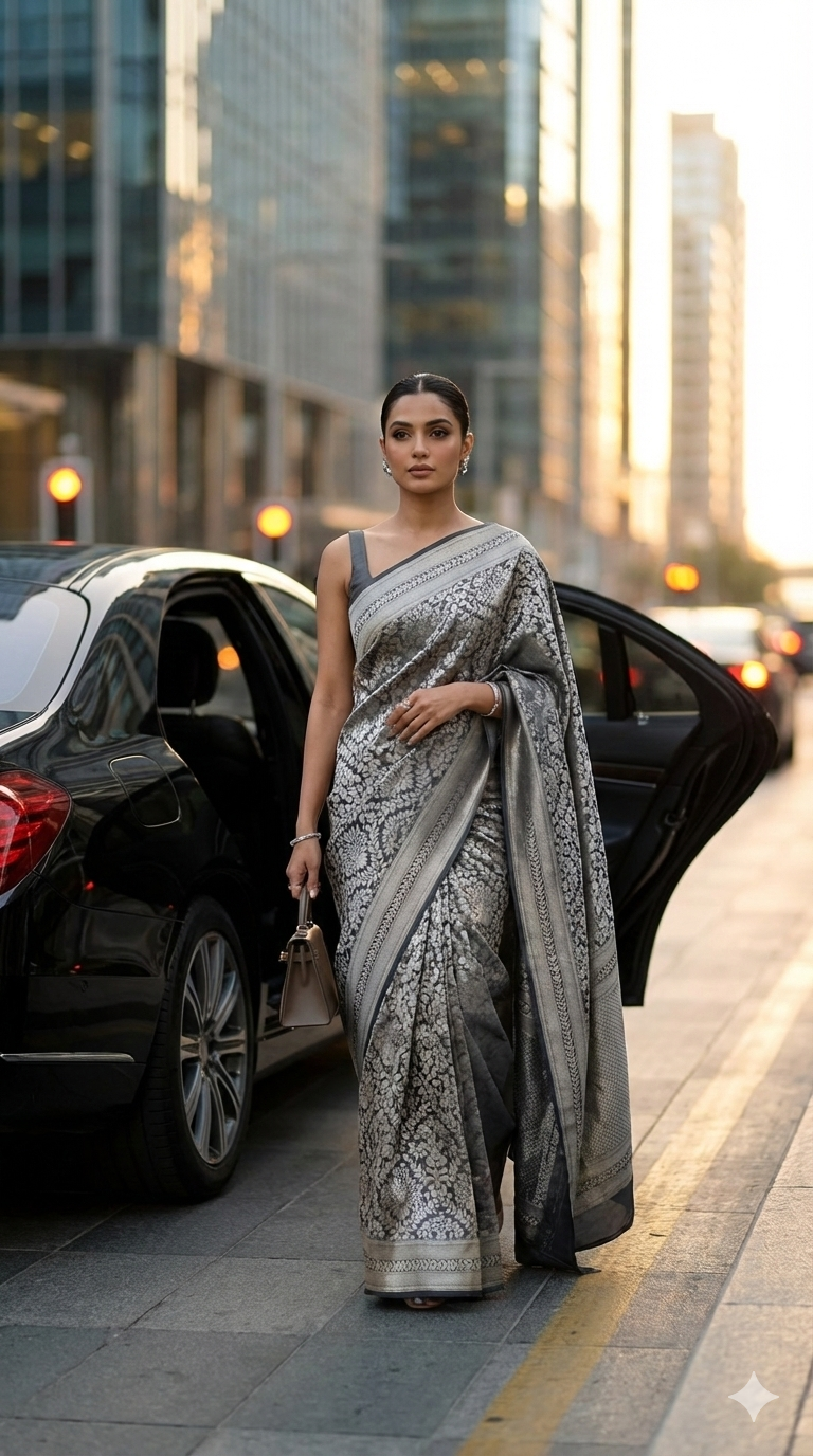 Banarasi Silk black Saree