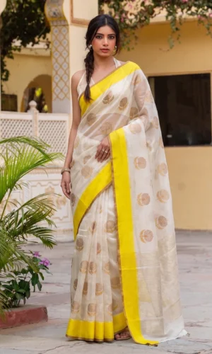 Celebrity Inspired Chanderi Pattu Silk Saree