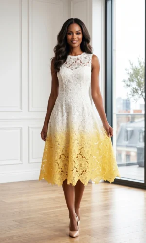Woman Hakuba  Lace Fabric Dress