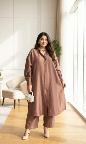 Woman Crepe Full Set Tunic