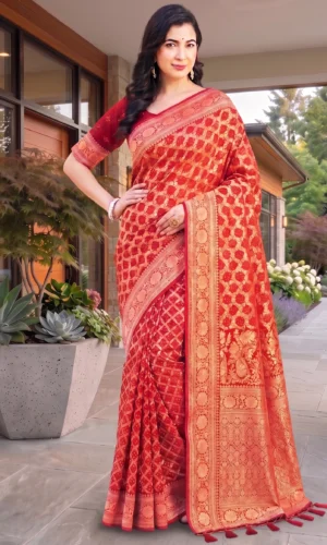 Pure Georgette Banarasi  Handloom Saree